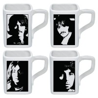 Ensemble Beatles de 4 tasses carré 12oz Album Blanc